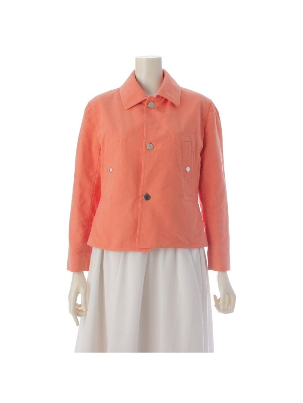 Hermes Cotton Sellier Buttons Jacket Pink 40